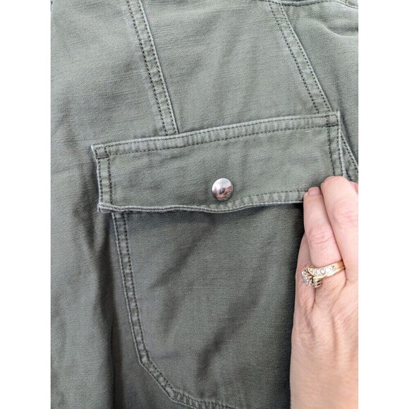 Frame Green Pants Womens Size 30 High Rise Cropped Trousers - Picture 4 of 14